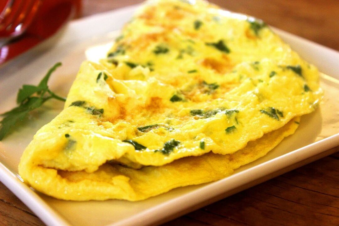 Omelet is a dietary egg dish that is allowed for patients with pancreatitis