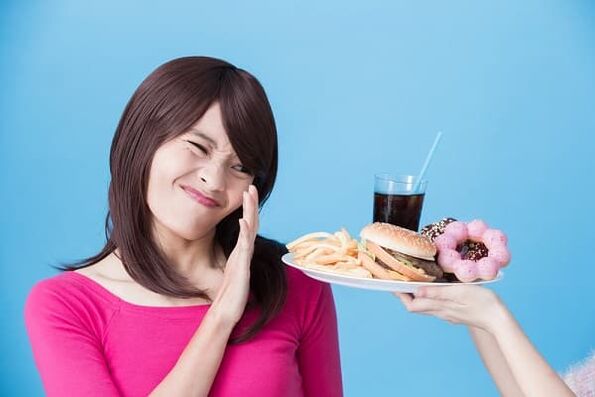 Due to a harmful diet